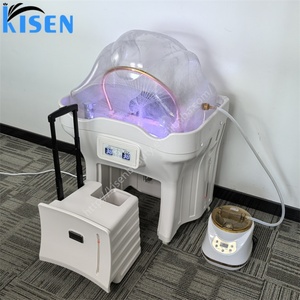 Kisen No Plumbing Portable <b>Head</b> Spa Unit Japanese <b>Style</b> Rolling Water Tank Salon Hair Wash Sink & Massage Bed - Product Image 2