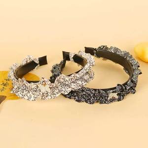 Serre-tête floral ondulé pour femme, couronne haute, antidérapant, avec décoration papillon, usage quotidien, printemps 2025, origine Yiwu - Product Image 2