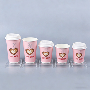 Gobelets en carton personnalisés de 6 oz, gobelets en papier jetables avec couvercle, gobelets à double paroi pour café, bubble tea, boissons chaudes - Product Image 2