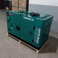 Groupe électrogène diesel silencieux à refroidissement par air, alternateur ATS 12V DC, démarrage électrique 220V, alimentation de secours domestique
