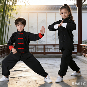 Vêtements de Wushu pour enfants, vêtements de performance, vêtements de Wing Chun <span class=keywords><strong>Quan</strong></span>, vêtements de <span class=keywords><strong>Tai</strong></span> <span class=keywords><strong>Chi</strong></span> de style chinois, vêtements d'entraînement - Product Image 1