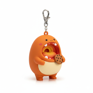 Portachiavi Personalizzato 3D Cartoon 'Il Cookie <span class=keywords><strong>Monster</strong></span> Mangia Biscotti a Grappolo' in PVC, Ciondolo per Zaino - Product Image 2