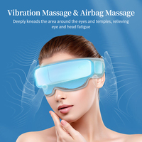 Masajeador de Cabeza 2 en 1 con Música y Dispositivo para Ojos con Voz, Carga Tipo-C, Vibración Eléctrica y Máscara Ocular con Calefacción por Bolsa de Aire