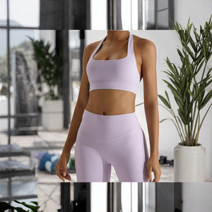 Soutien-gorge de sport pour femme à maintien élevé, dos croisé, respirant, séchage rapide, grande taille, léger, antibactérien, pour yoga, gym et fitness - Product Image 3