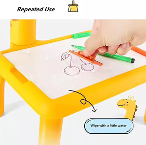 2025 tout nouveau ensemble de planche à <span class=keywords><strong>dessin</strong></span> pour enfants en gros avec projecteur <span class=keywords><strong>girafe</strong></span> bricolage peinture effaçable avec musique et lumière - Product Image 4