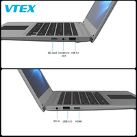 14.1 "Ultra Mince N3060 CPU 5000mAh Batterie Ordinateur Portable En Option TN IPS Écran RJ45 Port Bureau D'affaires Ordinateur Portable Bas Prix