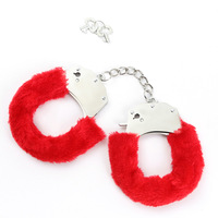 Menottes de fer érotiques en peluche épaissies SM accessoires de reliure menottes de jambe en fer en métal Alternative Femdom jouet menottes jouets sexuels menottes