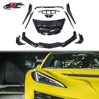 Kit carrosserie en fibre de carbone style ZR1 pour Corvette C8 : lèvre avant, jupes latérales, aileron arrière, diffuseur, capot – ajustement universel
