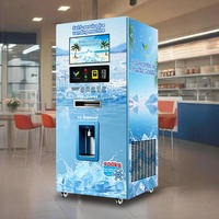 Exportation transfrontalière Chine : Distributeur automatique de glace sans personnel entièrement automatisé, unité de stockage de glace commerciale, code QR intelligent