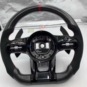 Volante de Cuero y Fibra de Carbono Personalizado para <span class=keywords><strong>Benz</strong></span> <span class=keywords><strong>2022</strong></span> Nuevo CLS GLE W213 W238 W205 W222 W463 W167 G63 Clase C C63 - Product Image 5