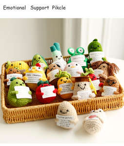 Großhandel häkeln weich gestrickt Tier Amigurumi Halte karte Kitting Spud Tattie Gefüllte Gemüse Spielzeug - Product Image 5