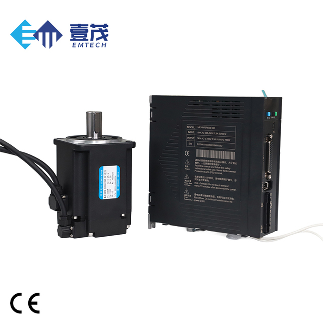 2500RPM 1KW 80mm 220v Large Inertia AC Servo Motor Kit 80ASF-M10025 CE Certificated for CNC Milling Machine