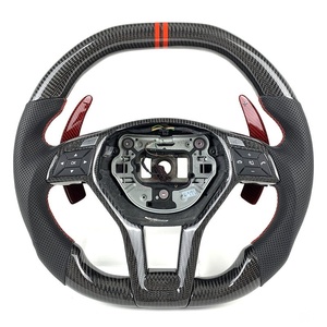 Volant de direction en fibre de carbone véritable au <span class=keywords><strong>prix</strong></span> d'usine pour <span class=keywords><strong>Mercedes</strong></span> Benz <span class=keywords><strong>AMG</strong></span> <span class=keywords><strong>A45</strong></span> W204 W212 W218 W116 C a GLC CLS - Product Image 5