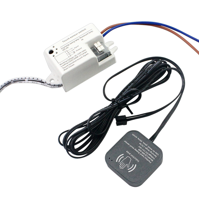 200W AC220V Hidden Sensor Switch Hand Sweep & Proximity Touch Sensor for Wood & Glass Kitchen Cabinets