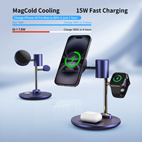 Support de Charge Rotatif Portable pour Téléphone et Montre, Chargeur Sans Fil Magnétique Pliable 3-en-1 25W – Nouveauté en Gros