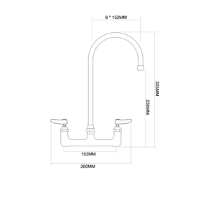 Grifo Mezclador de Cocina de Latón Cromado de Alta Resistencia con Doble Manija para Agua Fría y Caliente y Rociador Extraíble para Enjuague Rápido - Product Image 2
