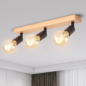 Plafonnier LED en <span class=keywords><strong>bois</strong></span> à intensité variable, <span class=keywords><strong>spot</strong></span> pour magasin, hôtel, restaurant, hall d'exposition, supermarché, éclairage commercial - Product Image 2