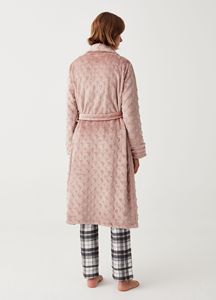 Accappatoio di Lusso per Adulti Vendita all'Ingrosso Super Morbido ODM in <span class=keywords><strong>Pile</strong></span> di Poliestere Personalizzato Vestaglia Spessa e Confortevole - Product Image 2