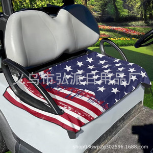Funda para asiento de carrito de golf, juego completo, 133x80, poliéster, diseño de bandera americana, posición delantera, para Ez Go, uso en las cuatro estaciones - Product Image 3