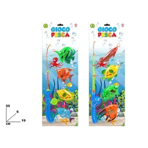 Ensemble de jouets de pêche Gioco Pesca avec 4 cannes magnétiques colorées pour enfants de 3 ans et plus - Product Image 3
