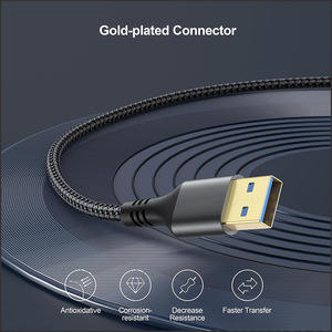 Cable de extensión Usb 3,0 macho a hembra, cable de cobre gris, interfaz de aleación de aluminio tipo C, transferencia de datos de alta velocidad para ordenador - Product Image 2