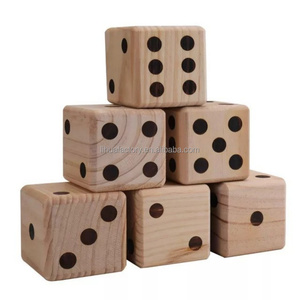 1 Uds patio y jardín juego al aire libre <span class=keywords><strong>dados</strong></span> de gran tamaño 6cm <span class=keywords><strong>dados</strong></span> de juguete de madera <span class=keywords><strong>para</strong></span> niños y adultos - Product Image 3