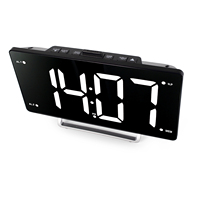 Minimalist ische moderne Desktop-LED Digitaler Wecker Batterie Radio Einfügung optionen Dual Power Snooze Feature Kunststoff material