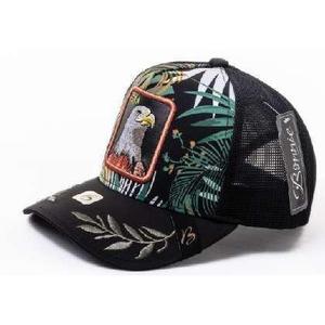 Cappello Trucker Barnare con Ricamo Animale, in Tessuto a Rete, Regolabile, Unisex, Casual, Primavera-Estate, a 6 Pannelli - Product Image 1