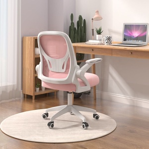 Silla de oficina <span class=keywords><strong>textil</strong></span> de tela a precio barato con marco trasero de plástico Silla de muebles de oficina giratoria para ordenador - Product Image 2