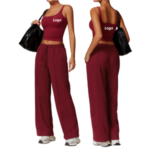 Logo personnalisé femmes sans manches Crop débardeur col carré ajusté Yoga haut Stretch entraînement Fitness vêtements de sport pour la course à pied - Product Image 6