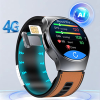Reloj Inteligente 4G con Bomba de Aire para Presión Arterial, ECG, Llamadas Bluetooth, Pantalla AMOLED, Termómetro, Monitor de Sueño y Carga Magnética
