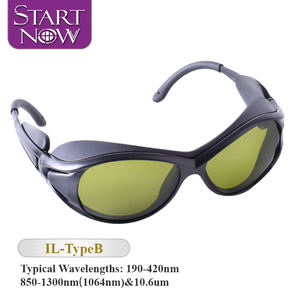 काले क्लासिक शैली 190-420nm 850-1300nm और 10.6um लेजर आईवियर के लिए याग मार्कर वेल्डिंग मशीन स्पेयर पार्ट्स सुरक्षा गोगल्स - Product Image 1