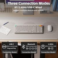 OEM ODM Wireless Mechanical Keyboard Hot Swappable Custom Low Profile Keyboard 103 Keys Computer Gaming Keyboard Supports Touch