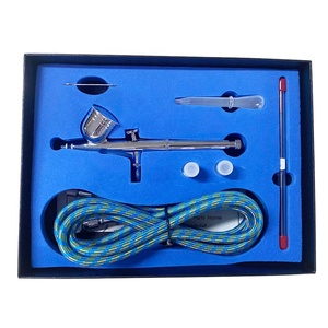 Compresor <span class=keywords><strong>de</strong></span> Aerógrafo <span class=keywords><strong>de</strong></span> Metal Recargable <span class=keywords><strong>de</strong></span> Doble Acción 130K con Alimentación por Gravedad <span class=keywords><strong>para</strong></span> Decoración <span class=keywords><strong>de</strong></span> Uñas, Tatuajes, Peluquería y Pasteles - Product Image 1