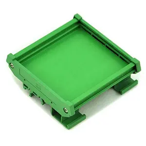 SeekEC Practical Durable Bracket Adapter Carrier Green PVC Board Module DIN Rail Mount Housing PCB Holder