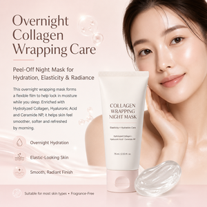 <span class=keywords><strong>Masque</strong></span> de <span class=keywords><strong>nuit</strong></span> peel-off au collagène pour le visage, marque privée, anti-affaissement et anti-terne, pour l'hydratation et l'élasticité - Product Image 2