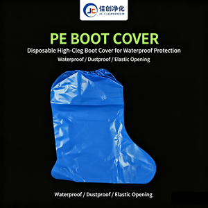 Capa de Bota Descartável OEM Impermeável Microporosa Transparente Antiderrapante de Plástico HDPE PE Não Tecido para Proteção de Calçados - Product Image 1
