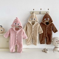 Combinaison à capuche mignonne en forme de dinosaure pour bébé, tenue unisexe à manches longues pour l'automne et l'hiver