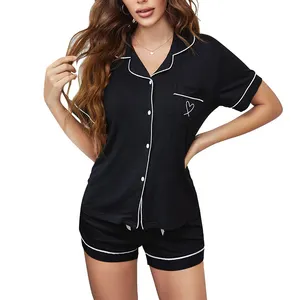 Camisole grande taille pour femmes, hauts sans manches ensembles de shorts femmes pyjamas sexy en satin de soie vêtements de maison robe de nuit rose vêtements de nuit/