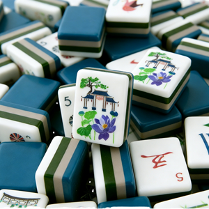 Stock 4 Layers Acrylic American <b>Mahjong</b> Tiles 160 Pcs Blue Green Pink Pearl Emerald Color <b>Mahjong</b> <b>Set</b> - Product Image 1