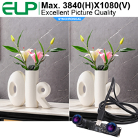 Módulo de Cámara USB ELP Sincrónico Estéreo de 60 fps y 3840x1080 con Doble Lente, Mini Cámara Web de 80*16.5 mm para Raspberry Pi Jetson Nano