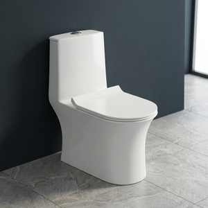 โถสุขภัณฑ์เซรามิกสีขาวแบบชิ้นเดียว ระบบ Washdown แบบ S-Trap พร้อมบิเดต์ - Product Image 6