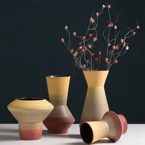 Vases décoratifs en céramique avec souris ronde et large, design dernier cri-Para-Decorar-Living