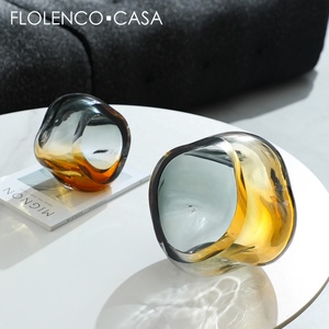 <span class=keywords><strong>Vase</strong></span> à fleurs en <span class=keywords><strong>verre</strong></span> iridescent FLOLENCO <span class=keywords><strong>CASA</strong></span>, style nordique moderne, design unique, pour table, mariage et décoration intérieure, vente en gros - Product Image 1