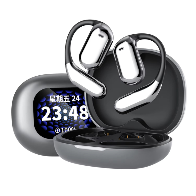 Q16pro True Wireless Earbuds LED Screen Waterproof BT 5.3 Technology Noise Cancelling Digital Display Battery Hooked Headphones