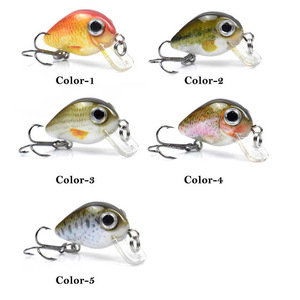 Mồi câu crankbait mini 2.8CM 1.7G, mồi giả lặn, thân nhựa cứng chân thực, mắt 3D, móc đơn - Product Image 5