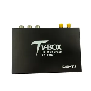 HDTV Car DVB-T265 germania DVB-T2 H.265 HEVC MULTI PLP ricevitore TV digitale automobile DTV box con due sintonizzatori Antenna Freene