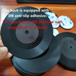 New Arrivals 2026 ABS Record Disk <strong>Coasters</strong> with Funny Labels <strong>Cool</strong> Creative Drink <strong>Coasters</strong> with Magnetic for Music Lovers - Product Image 3