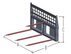 Rsbm Skid Stuur <span class=keywords><strong>Pallet</strong></span> Vorken Baal Vork Voor Boerderij Gebruik Skid Loader Bijlagen - Product Image 2