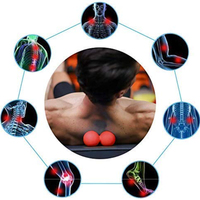 Balle de massage en caoutchouc élastique en silicone personnalisée, thérapie à pointe sphérique, rouleau de yoga à l'arachide, balle de crosse